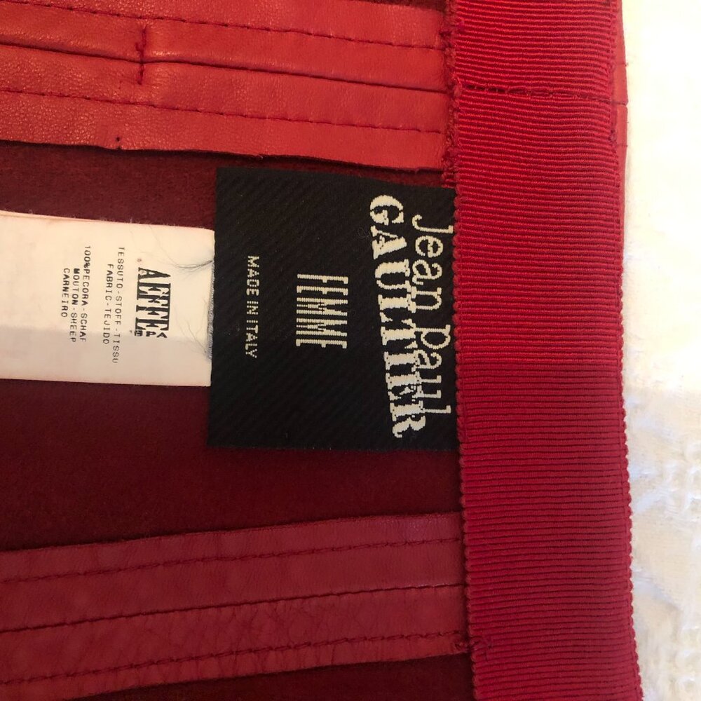 RARE Jean Paul Gaultier Vintage Leather Skirt - Picture 2 of 7